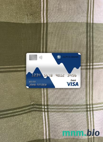 Cyprus Alpha bank visa obciążyć card wygląd fotograficzny skan PSD + zdjęcie